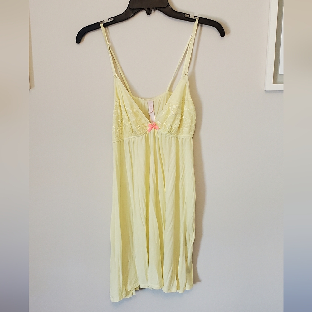 Victoria's Secret Yellow Chemise with Plunging V-Neckline